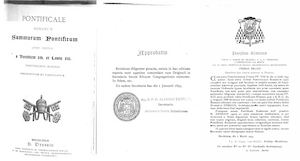 Pontificale Romanum  Benedictus XIV., Leo XIII., 1895
