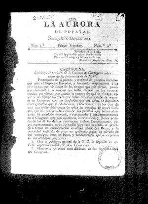 1814 La Aurora De Popayán Nº 4 5, 8 12, 16 19, 21 27, 29