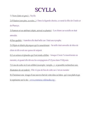 Scylla mythologie