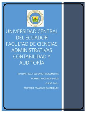 Matematica Ii 2do Hemiciclo Ca2 1 Jonathan García