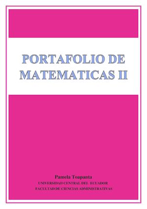 Portafolio De Matematica II
