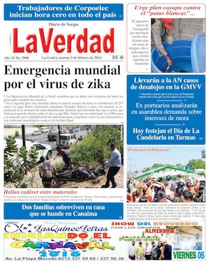 La Guaira, martes 02 de febrero de 2016 Año 19 Nº 5900