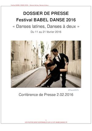 Conference De Presse du Festival Babel danse 2016 - MJC du Plateau