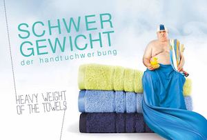 Schwer Gewicht der Handtuchwerbung - Heavy weight of the towels