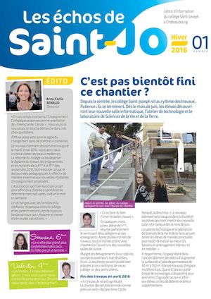 Lettre Information College Saint Joseph Chateaubourg