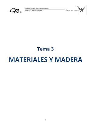 Tema 3 Materiales Y Madera