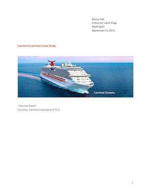 Case Study: Carnival Cruise Lines