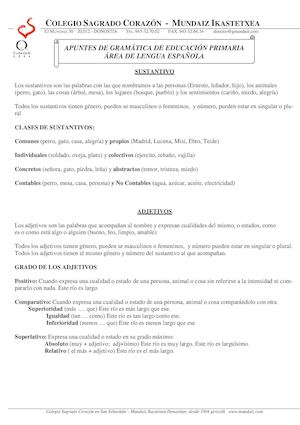 Apuntes Gramática Mundaiz