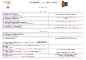 Portes Ouvertes Cio Aubenas 2015 2016