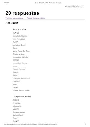 Curso Pdi Ceip Les Arts Formularios De Google