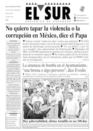 El Sur Jueves 04022016