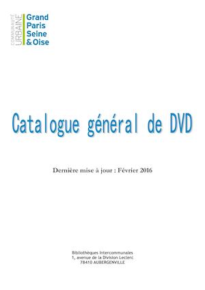 Catalogue General De Dvd 2016