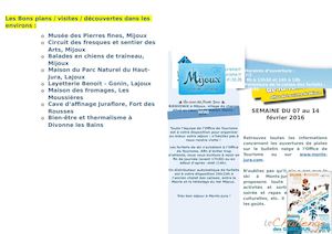 Programme Animation Mijoux du 7 au 14 Février 2016