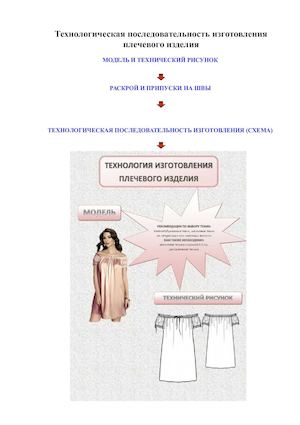 Технологическая последовательность обработки ночнушки