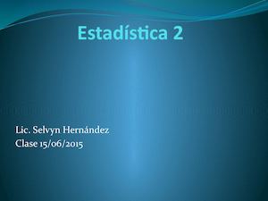 Estadística Inferencial