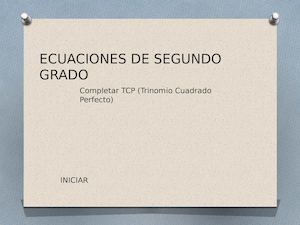 Completar Trinomio Cuadrado Perfecto