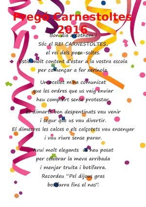 Pregó Carnestoltes 2016 Pdf