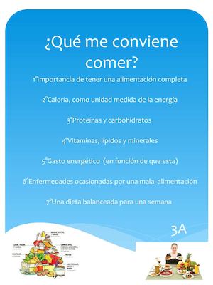 Qué Me Conviene Comer  3°A