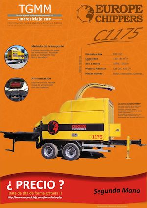 Astilladora Europe Chippers C1175 Segunda Mano