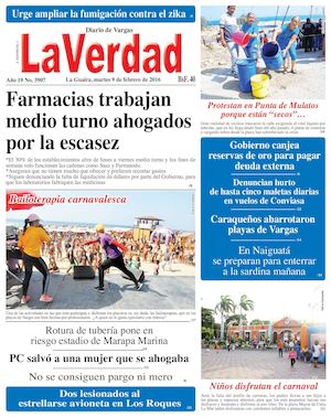 La Guaira, martes 9 de febrero de 2016 Año 19 Nº. 5907