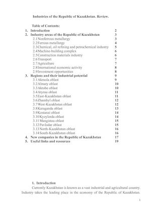 En Overview Of Industries In Kazakhstan