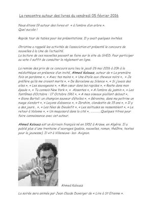 La Rencontre Autour Des Livres Du Vendredi 05 Février 2016