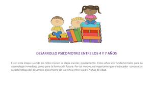 Desarrollo Psicomotor De 4 A 7 Años