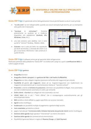 GESTO ERP FRIGO: Il software online per gli specialisti della refrigerazione