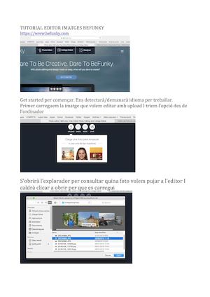 Tutorial Editor Imatges Befunky