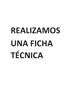 Fichas Técnicas