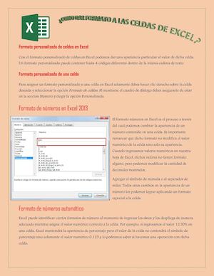 Formato Personalizado De Celdas En Excel