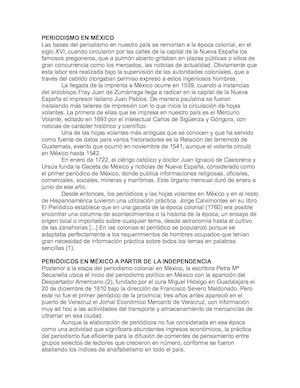 Periodismo En México