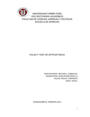 Trabajo Pulso Y Aptitud Fisica L