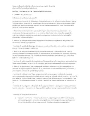 Capítulo 5 del libro Sistemas de información Gerencial