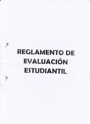 Reglamento Para Evaluación Estudiantil