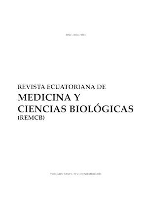 Revista Ecuatoriana de Medicina y Ciencias Biológicas XXXIV. Noviembre 2013