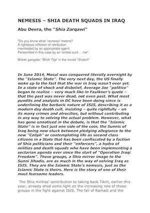 Nemesis - Shia death Squads in Iraq