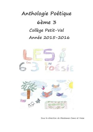 Recueil Poèmes 6e3 2016