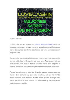 Mejores páginas de inversión por internet.