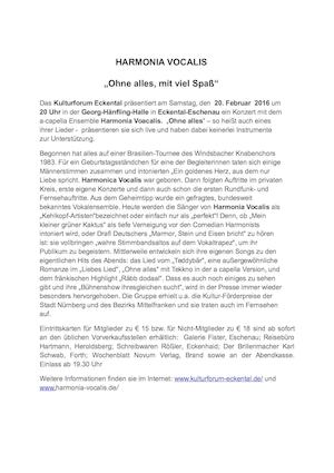 Harmonia Vocalis 20 02 2016