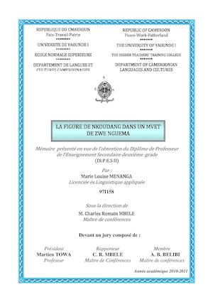 La Figure De Nkoudang Dans Un Mvet De Zue Nguema Par ML. Menanga