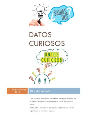 Datos Curiosos