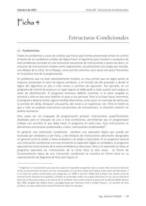 Ficha 04 Estructuras Condicionales Final