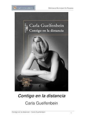 Guía de lectura de Contigo en la distancia de Carla Guelfenbein