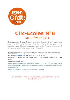 Clic N° 8 Du 9 Février 2016