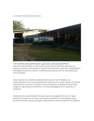 La Planificación Educativa