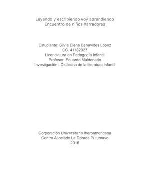 Didáctica De La Literatura Infantil