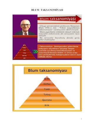 Blum Taksanomi̇yasi