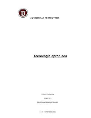 Tecnologia Apropiada