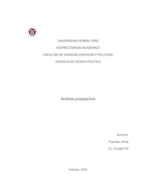 Analisis Prospectivo